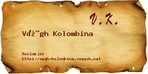 Végh Kolombina névjegykártya
